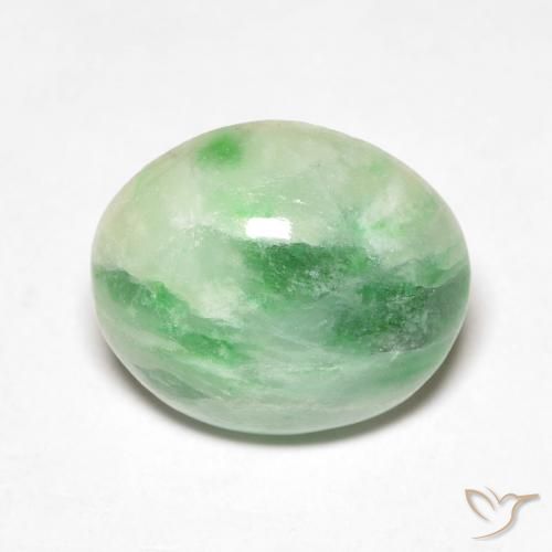 4.18ct Naturale Verde medio Giada, Ovale, Opaco