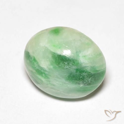 Giada Verde medio naturale da 4.18 ct, Ovale, Opaco