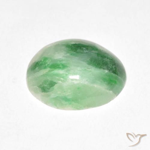 Giada Verde medio naturale da 4.18 ct, Ovale, Opaco