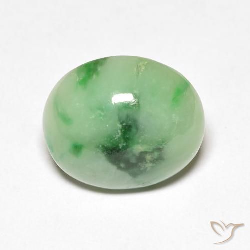 4.30ct Naturale Verde medio Giada, Ovale, Opaco