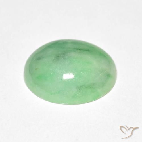 Giada Verde naturale da 4.50 ct, Ovale, Opaco