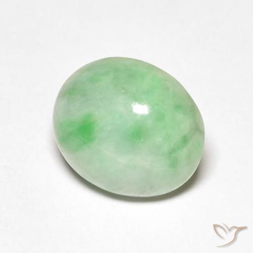 Giada Verde medio naturale da 4.52 ct, Ovale, Opaco