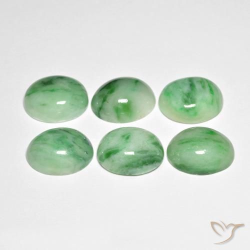 Giada Verde naturale da 4.94 ct, Ovale, Opaco