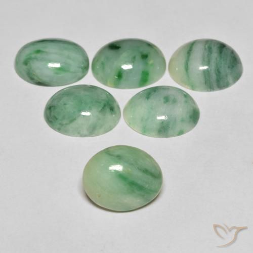 4.51ct Naturale Verde medio Giada, Ovale, Opaco