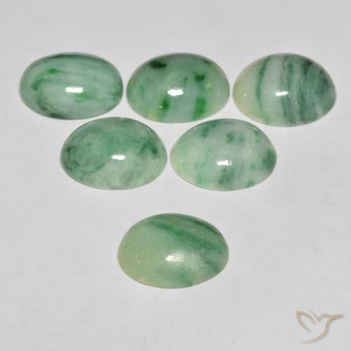 Giada Verde medio naturale da 4.51 ct, Ovale, Opaco