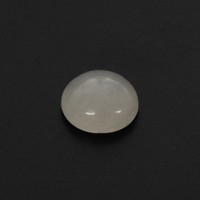 Giadeite naturale bianco da 2,31 ct, taglio rotondo, traslucido