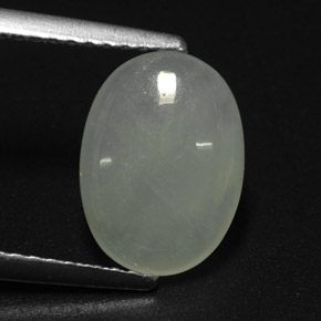 Giadeite naturale verde da 2,39 ct, trasparente, trasparente/traslucido