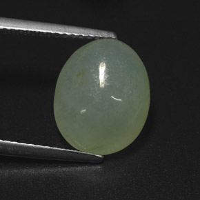 Giadeite naturale verde da 6,28 ct, trasparente, trasparente/traslucido