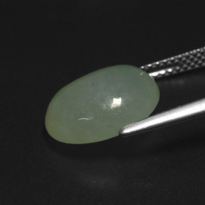 Giadeite naturale verde da 6,28 ct, trasparente, trasparente/traslucido