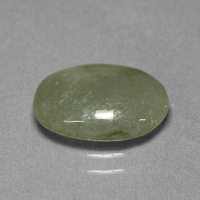 Giadeite naturale verde da 3,00 ct, taglio ovale, traslucido