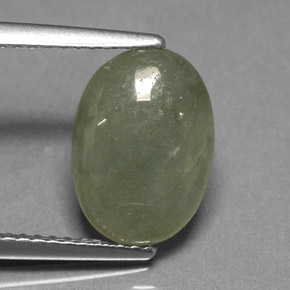 Giadeite naturale verde da 3,00 ct, taglio ovale, traslucido
