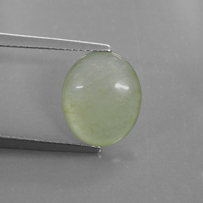 Giadeite naturale verde da 3,20 ct, trasparente, trasparente/traslucido