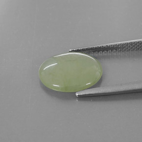 Giadeite naturale verde da 3,20 ct, trasparente, trasparente/traslucido