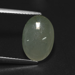 Giadeite naturale verde da 5,09 ct, taglio ovale, traslucido