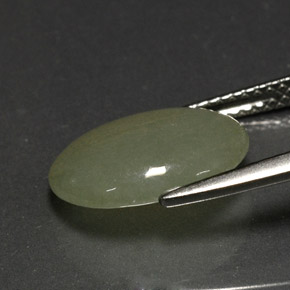Giadeite naturale verde da 4,80 ct, trasparente, trasparente/traslucido
