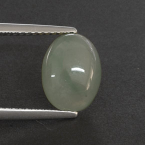 Giadeite naturale verde da 3,23 ct, trasparente, trasparente/traslucido