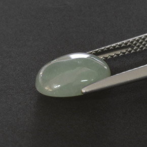 Giadeite naturale verde da 3,23 ct, trasparente, trasparente/traslucido