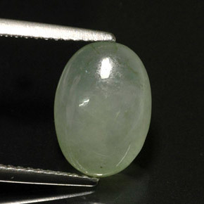Giadeite naturale verde da 4,22 ct, trasparente, trasparente/traslucido