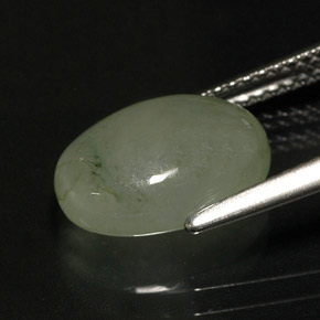 Giadeite naturale verde da 4,22 ct, trasparente, trasparente/traslucido