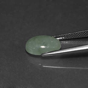 Giadeite naturale verde da 4,45 ct, trasparente, trasparente/traslucido