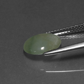 Giadeite naturale verde da 2,90 ct, trasparente, trasparente/traslucido