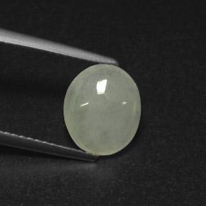 Giadeite naturale verde da 2,81 ct, trasparente, trasparente/traslucido