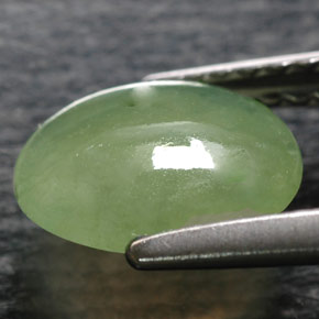 Giadeite naturale verde da 1,37 ct, trasparente, trasparente/traslucido