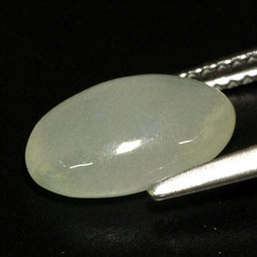 Giadeite naturale verde da 3,33 ct, trasparente, trasparente/traslucido