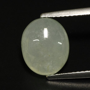 Giadeite naturale verde da 4,80 ct, trasparente, trasparente/traslucido