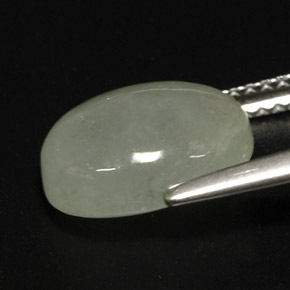 Giadeite naturale verde da 4,80 ct, trasparente, trasparente/traslucido