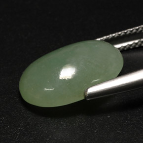 Giadeite naturale verde da 7,63 ct, trasparente, trasparente/traslucido