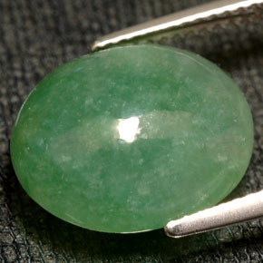 Giadeite naturale verde da 10,49 ct, trasparente, trasparente/traslucido