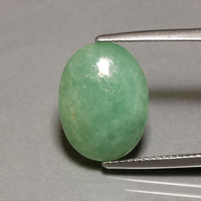 Giadeite naturale verde da 8,45 ct, trasparente, trasparente/traslucido