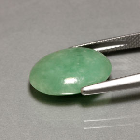 Giadeite naturale verde da 8,45 ct, trasparente, trasparente/traslucido