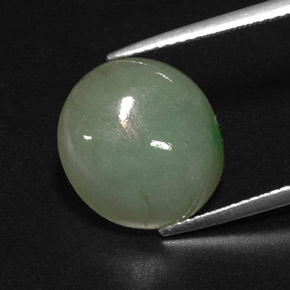 Giadeite naturale verde da 7,70 ct, trasparente, trasparente/traslucido