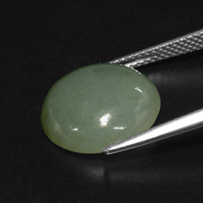 Giadeite naturale verde da 7,70 ct, trasparente, trasparente/traslucido