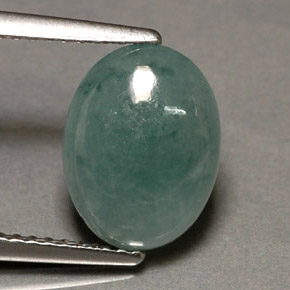 Giadeite naturale verde da 2,63 ct, trasparente, trasparente/traslucido
