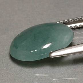 Giadeite naturale verde da 2,63 ct, trasparente, trasparente/traslucido