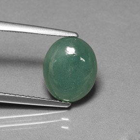 Giadeite naturale verde da 2,90 ct, trasparente, trasparente/traslucido