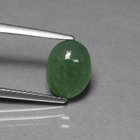 Giadeite naturale verde da 2,37 ct, trasparente, trasparente/traslucido