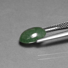Giadeite naturale verde da 2,37 ct, trasparente, trasparente/traslucido