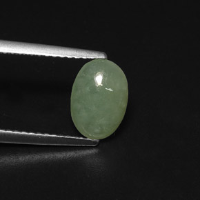 Giadeite Verde naturale da 1.70 ct, Trasparente, Trasparente/Traslucido