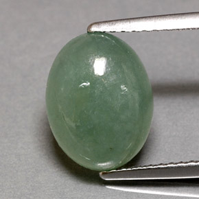 Giadeite naturale verde da 4,52 ct, trasparente, trasparente/traslucido
