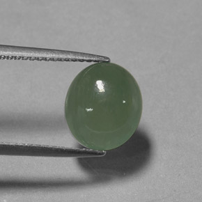 Giadeite naturale verde da 3,75 ct, trasparente, trasparente/traslucido
