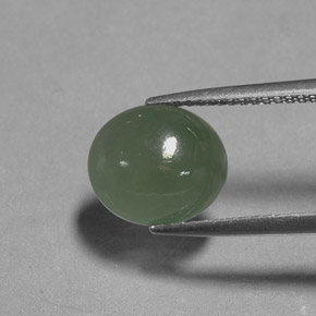 Giadeite naturale verde da 3,75 ct, trasparente, trasparente/traslucido