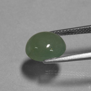 Giadeite naturale verde da 3,75 ct, trasparente, trasparente/traslucido