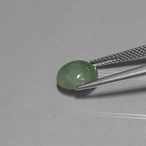 Giadeite naturale verde da 3,04 ct, trasparente, trasparente/traslucido