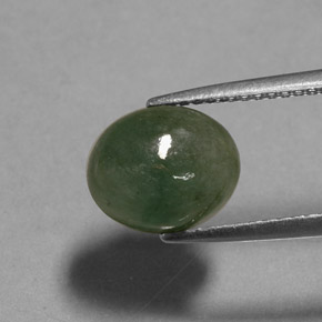 Giadeite naturale verde da 3,13 ct, trasparente, trasparente/traslucido