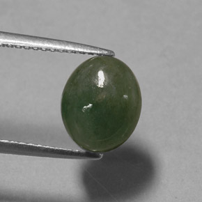 Giadeite naturale verde da 3,13 ct, trasparente, trasparente/traslucido
