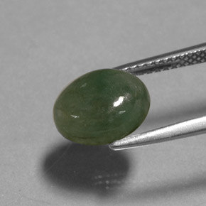 Giadeite naturale verde da 3,13 ct, trasparente, trasparente/traslucido